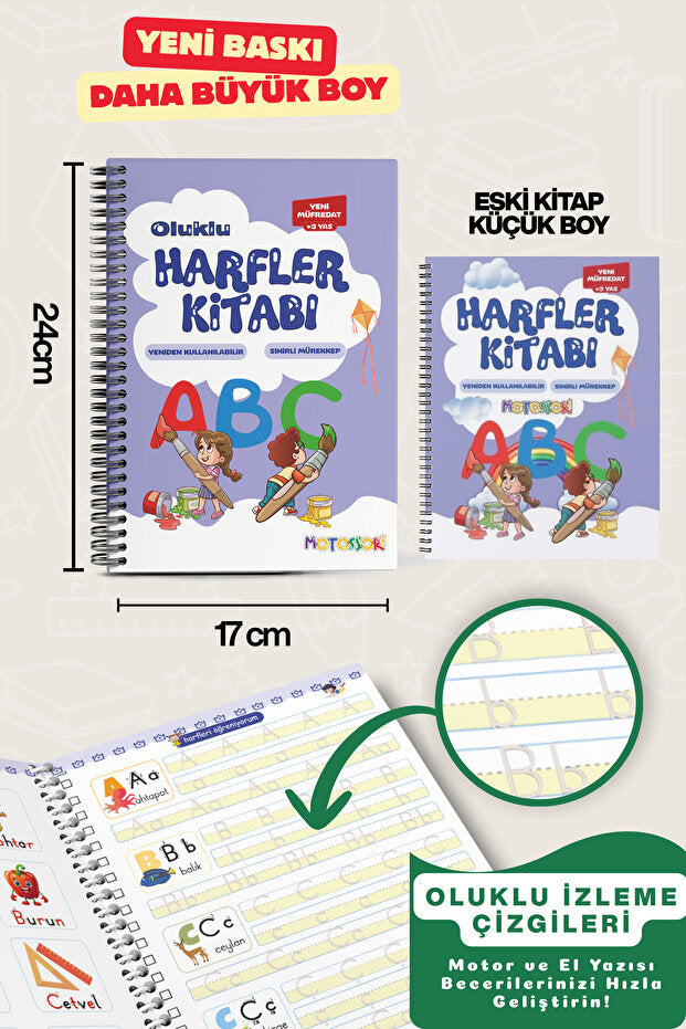 Sayıları ve Çizmeyi Öğreten Oluklu (Kabartmalı) 3’lü Kitap Seti